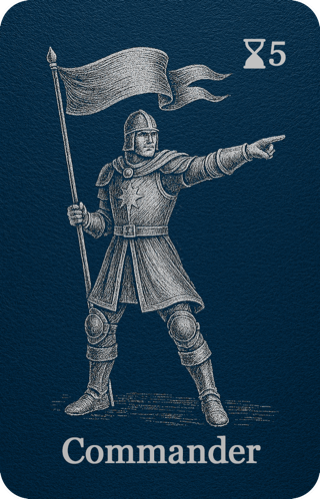 Blue Commander unit card